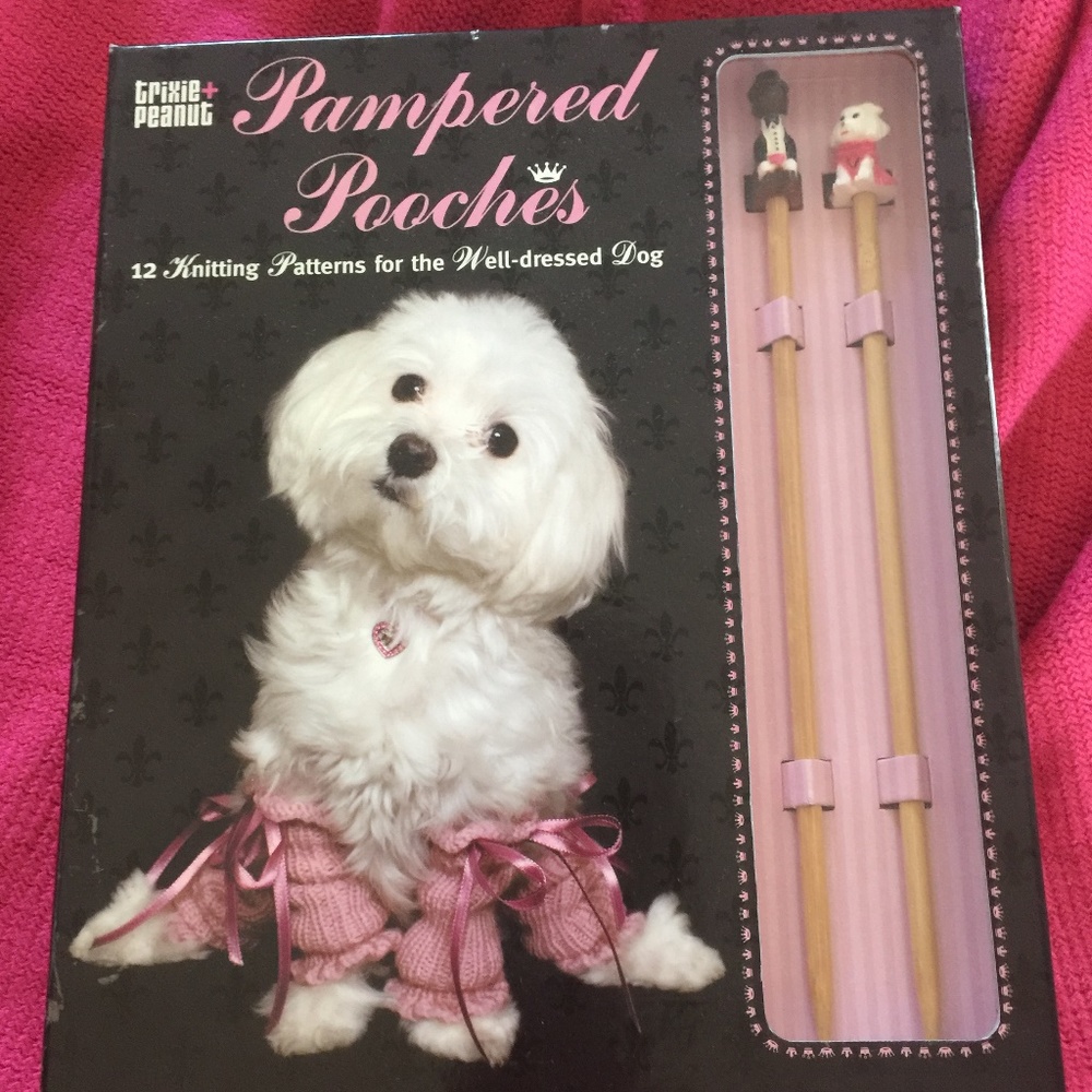 VINTAGE Pampered Pooches Knitting Needles/Pattern